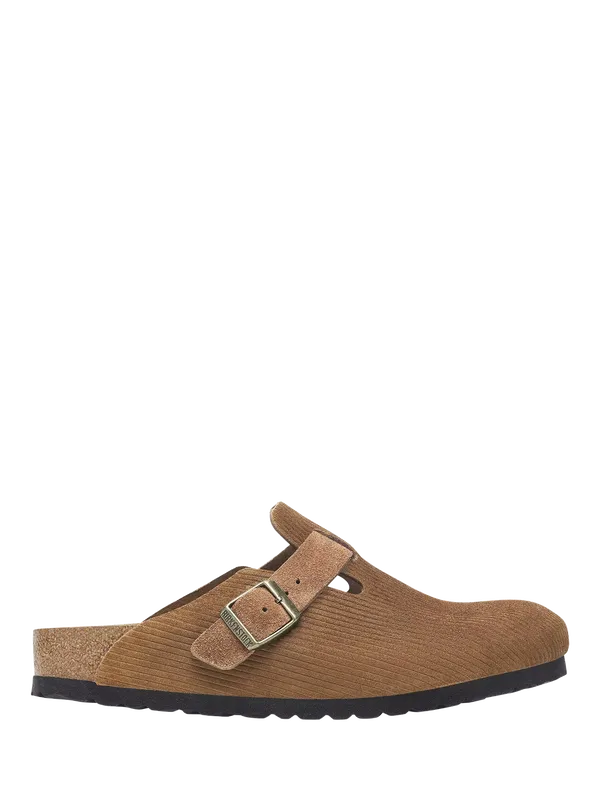 Birkenstock Boston Corduroy Suede Clogs, Dark Tea