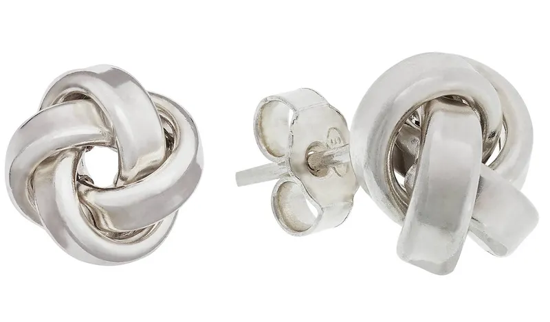 Revere Italian Sterling Silver Knot Stud Earrings