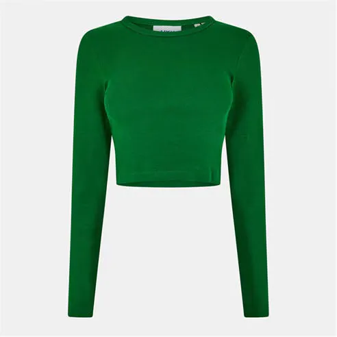 JJXX Women's Feline Long-Sleeve Crop Top