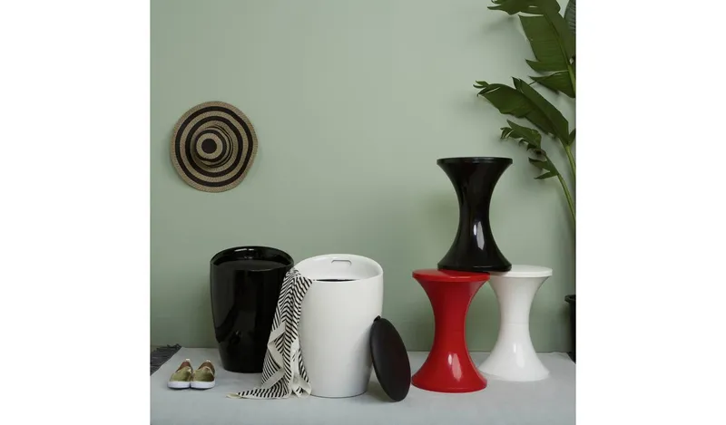 Tam Tam Plastic Stool - White