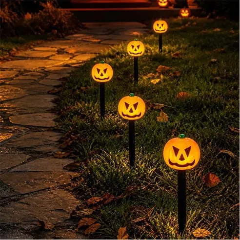 LIFE IDEAS 5pcs Pumpkin Stake Lights 64