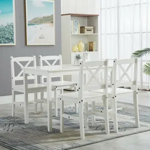 Table And Four Chairs - White