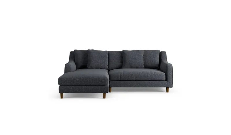 Habitat Swift Left Hand Corner Sofa - Charcoal - Dark Leg