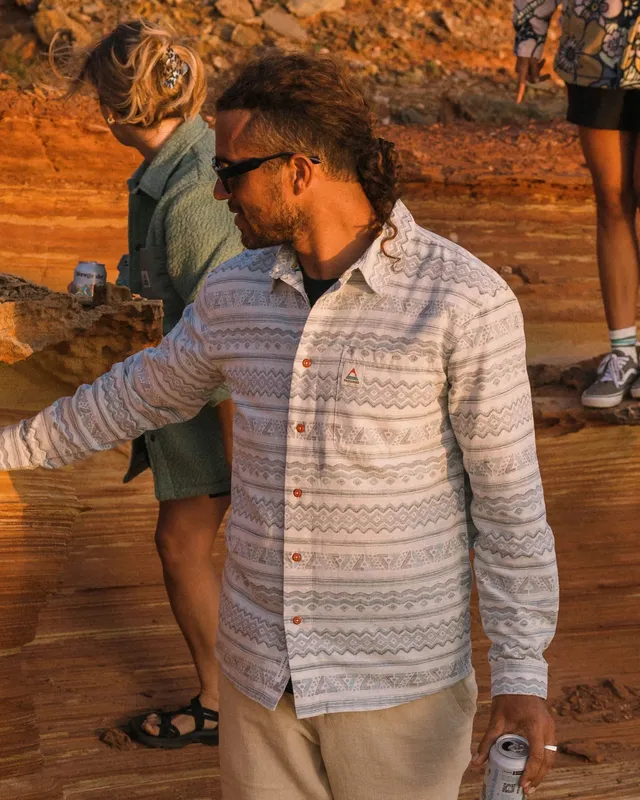 Passenger Clothing Amboro Shirt - Mono Geo Birch