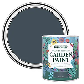 Rust-Oleum Evening Blue Matt Multi-surface Exterior Topcoat Paint, 750ml Tin