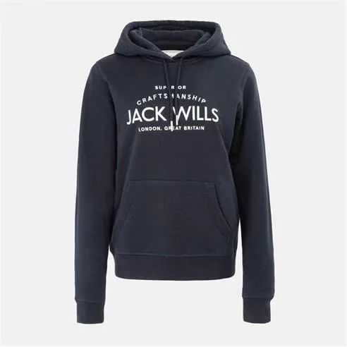 Jack Wills Hunston Graphic Logo Hoodie