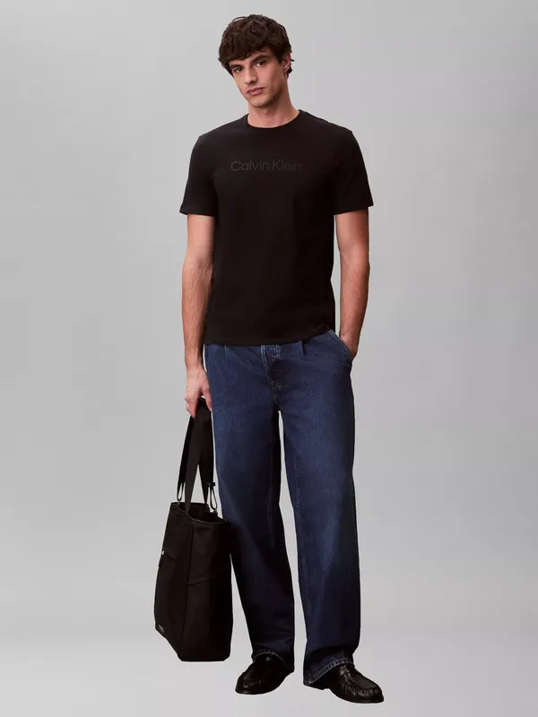 Calvin Klein Crew Neck Cotton T-Shirt, Black
