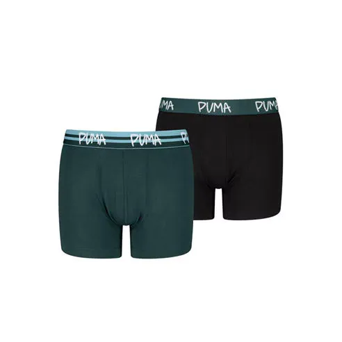 Puma Kids' Script Logo 2 Pack Cotton Boxers