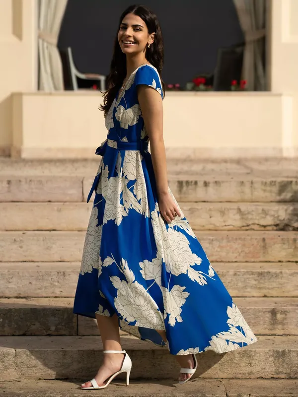 Yumi Blossom Wrap Midi Dress