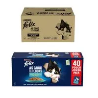 Felix As Good As It Looks Wet Cat Food + 40x85g Felix Wet Cat Food Free! *