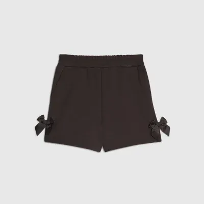 Girls Brown Premium Bow Shorts