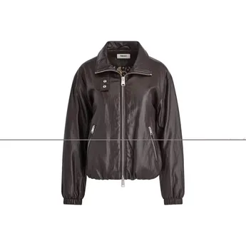 DKNY Women's Lined Leather Jacket