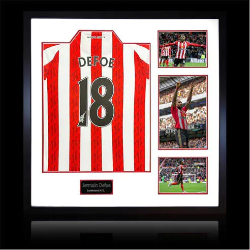 The Fan Cave Jermain Defoe Signed Sunderland Shirt Elite Frame