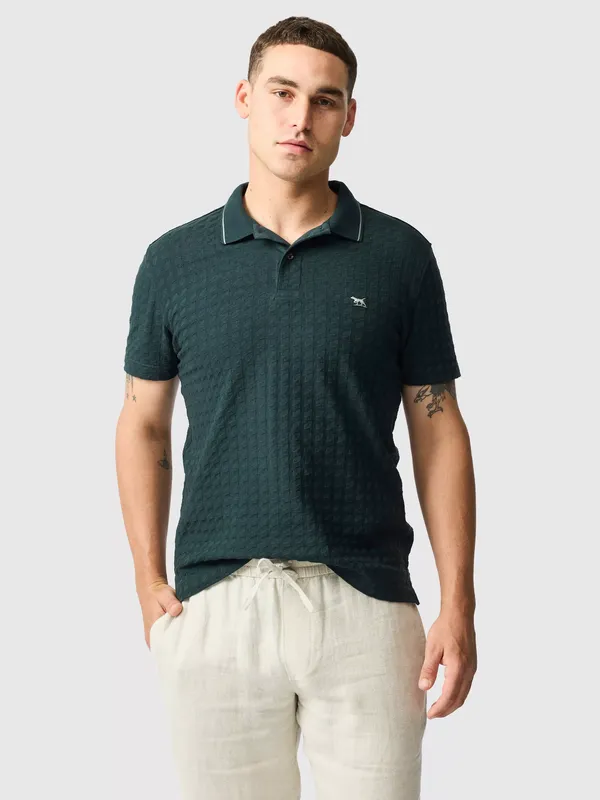 Rodd & Gunn Glen Albyn Premium Cotton Slim Fit Short Sleeve Polo Shirt
