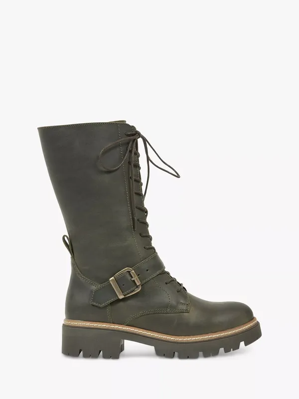 Celtic & Co. Leather Strap Detail Mid-Calf Boots