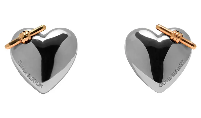 Olivia Burton Stainless Steel Knot Heart Stud Earrings