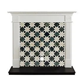 Focal Point Woodthorpe White & black MDF Timeless Fireplace surround set