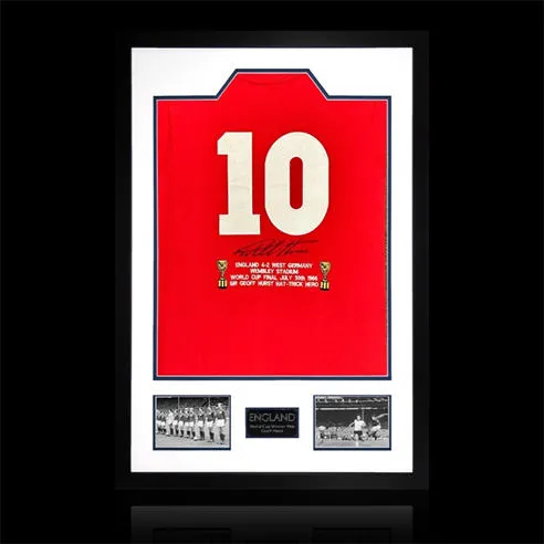The Fan Cave Geoff Hurst Signed England '66 Shirt Premium Frame