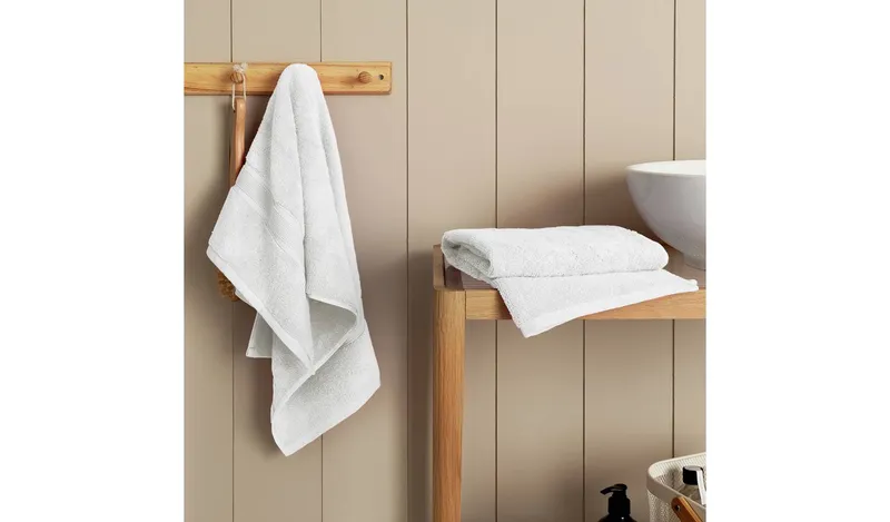 Habitat Egyptian 2 Pack Face Cloth - White