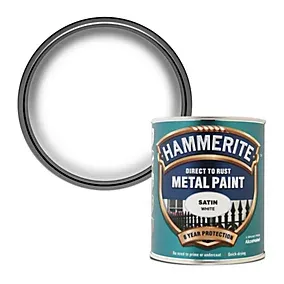 Hammerite White Satinwood Metal paint, 750ml Tin