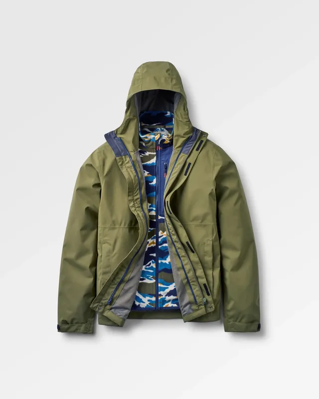Passenger Clothing Graniteridge Waterproof 3 in 1 Jacket - Khaki