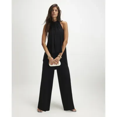 Black Halter Neck Jumpsuit