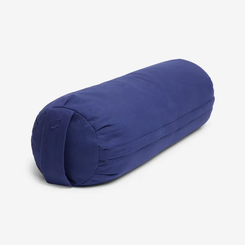KIMJALY Yoga Spelt-Filled Round Bolster - Dark Blue