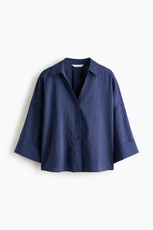 Oversized viscose-blend shirt