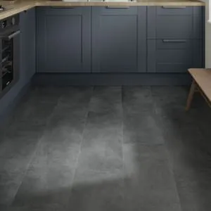 Harrison Concrete Anthracite SPC Flooring with Integrated Underlay - 1.86m2