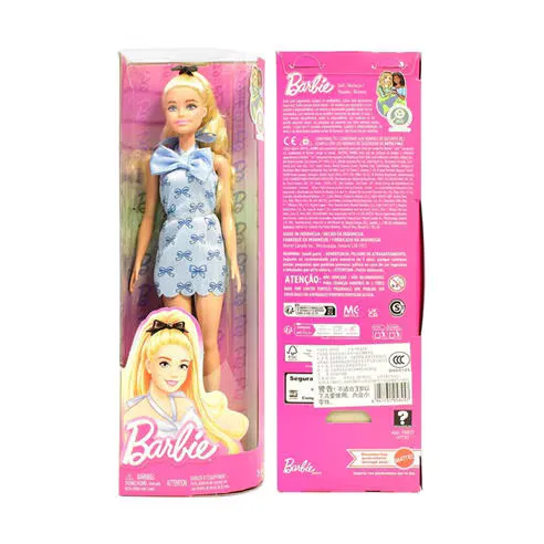 Barbie Fashionista Doll Blue Bow Dress