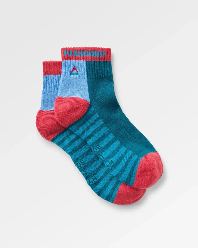 Passenger Clothing Tillamock Merino Active Quarter Sock - Mediterranean