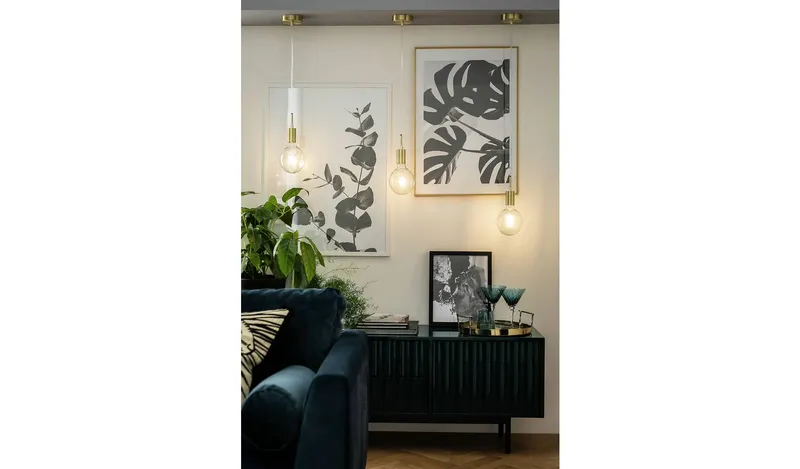 Habitat Lockie Brushed Brass Pendant Ceiling light - Gold