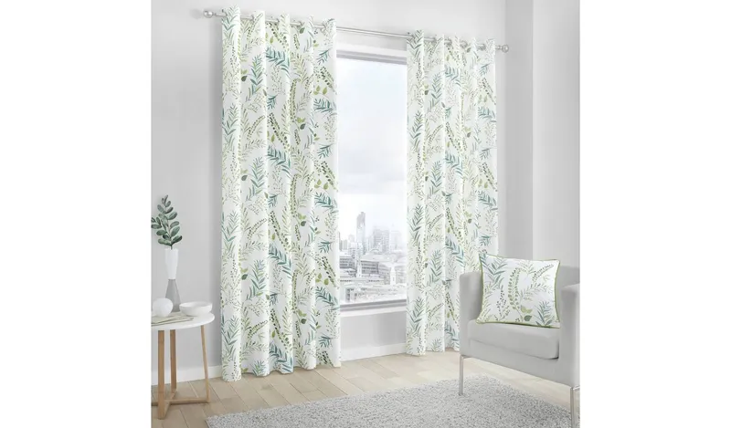 Fusion Fernworthy Fully Lined Eyelet Curtains
