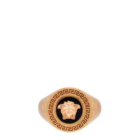 VERSACE Women's Round Medusa Signet Gold Ring