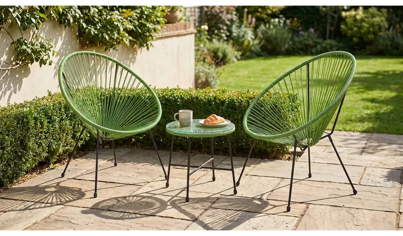 Argos Home Serenity 2 Seater Metal Garden Bistro Set - Green