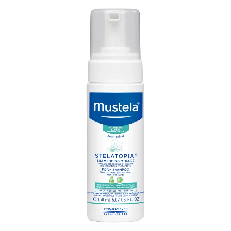 Mustela Stelatopia Foam Shampoo for Atopic-Prone Skin