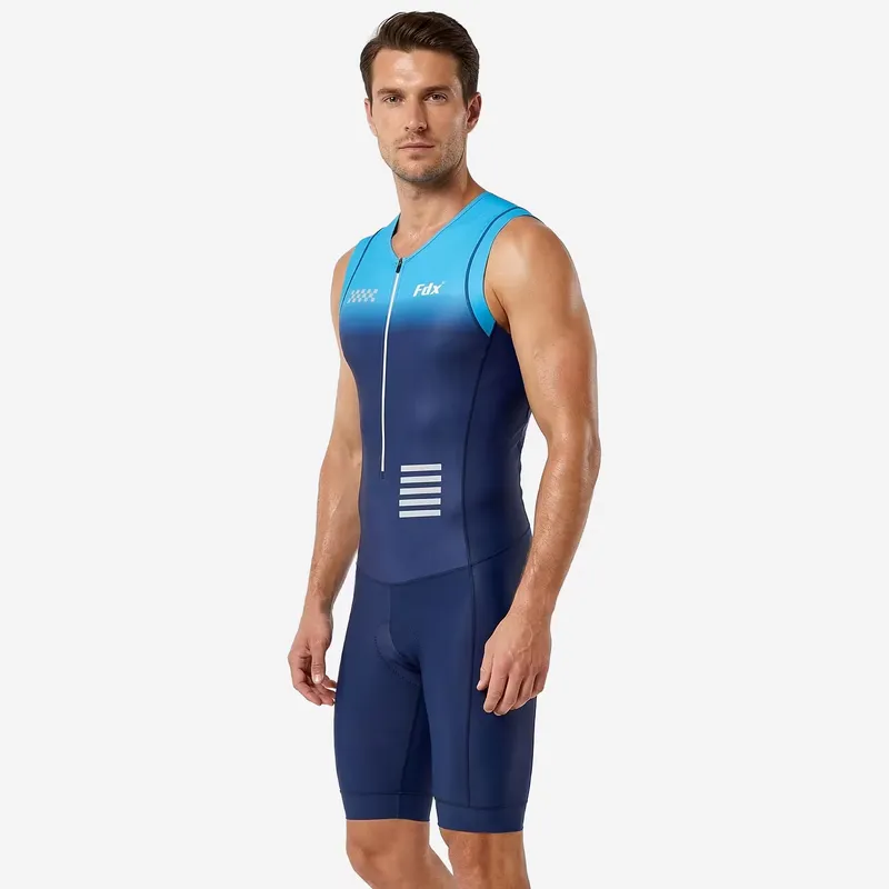 FDX FDX Duo Men’s Triathlon Skinsuit with Quick-Dry Padding for Swim Bike Run