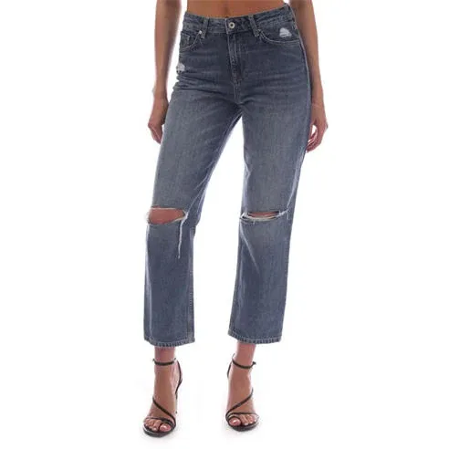 Gant Camie Relaxed Fit Cropped Ripped Jeans