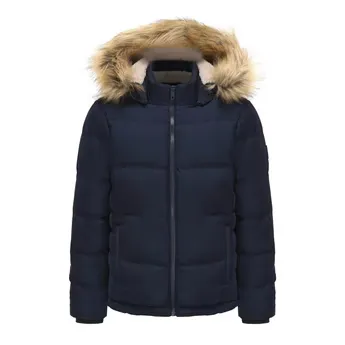 SoulCal Womens 2 Zip Bubble Hooded Long Sleeve Short Puffer Jacket
