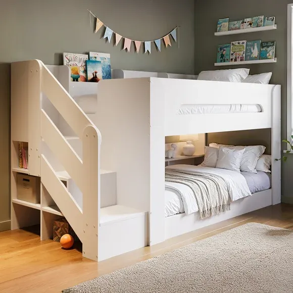 Flair Zeno Staircase Bunk Bed Frame With Storage