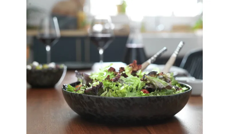 Habitat Preto Stoneware Serving Bowl - Black