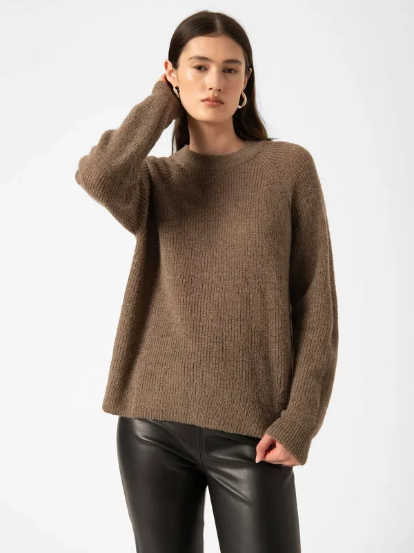 Soaked In Luxury Tuesday Wool Blend Crew Neck Jumper