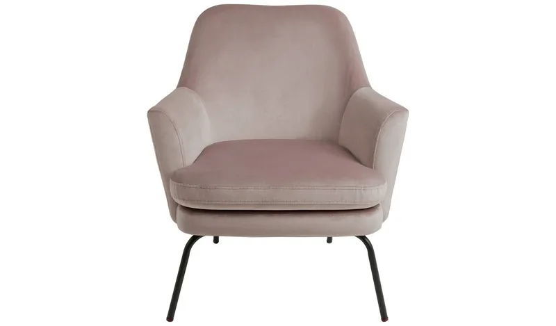 Habitat Celine Velvet Accent Chair - Pink