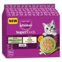 Whiskas 1+ Superfoods Mixed Selection in Jelly