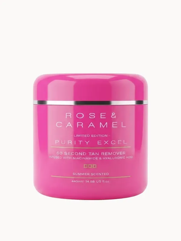Rose & Caramel Purity Excel 60 Second Self Tan Remover 440ml - Limited Edition Summer Scent
