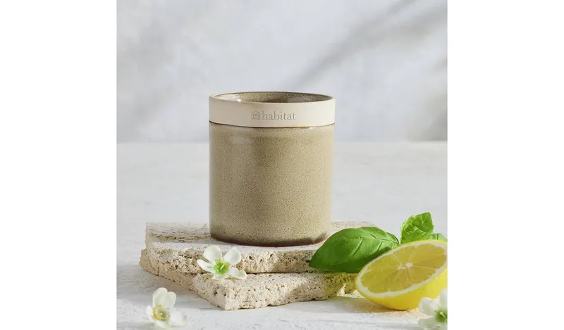 Habitat Singlewick Candle - Geranium & Basil