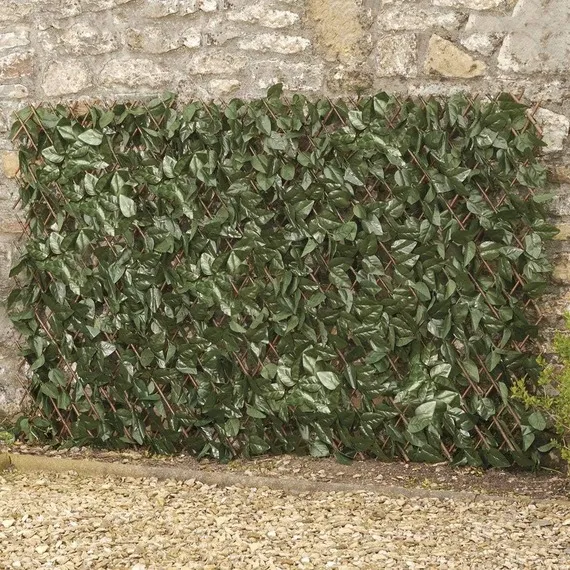 Artificial Ivy Hedge Trellis Expandable Privacy Screening Panel - Green / 1