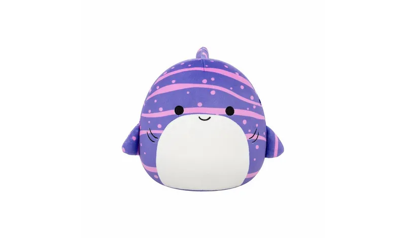 Squishmallows 7.5 Inch Purple Striped Shark Soft Toy