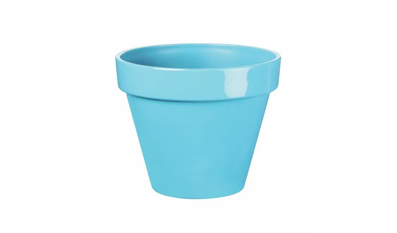 Premier Decorations 19.5cm Polypropylene Blue Plant Pot