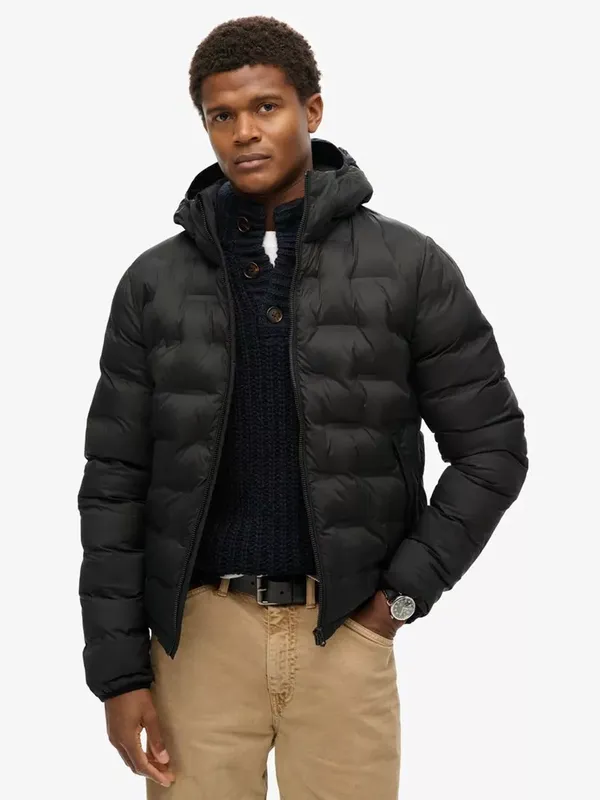 Superdry Hooded Quilted Puffer Coat